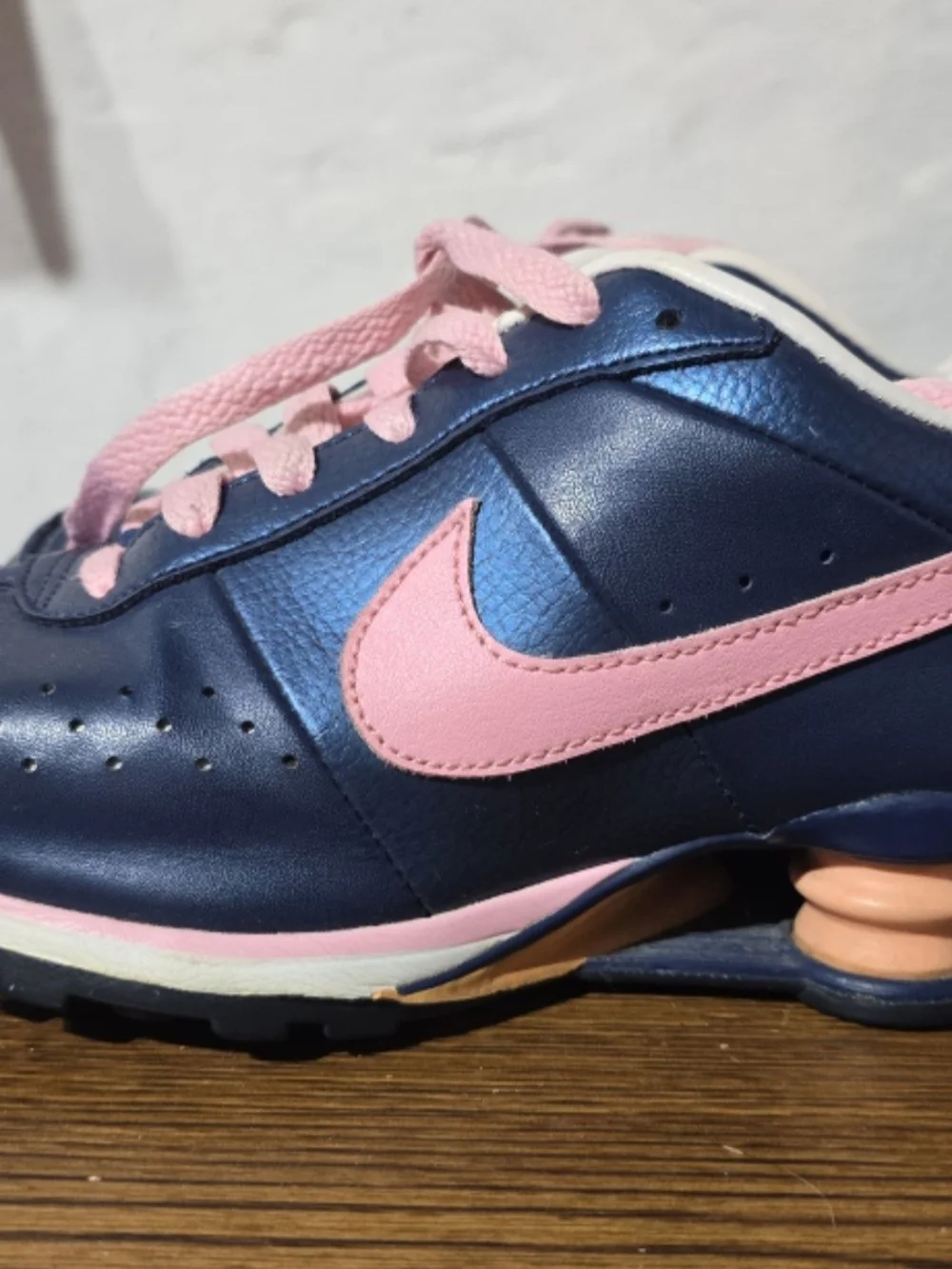 Vintage 2004 Nike Shox Classic II Metallic Blue Pink - Women's 9.5